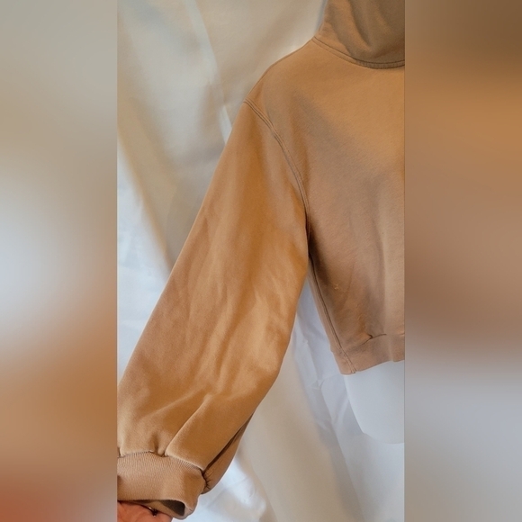 ABERCROMBIE & FITCH Soft A&F Collection Mock Neck Crew Top, size small, beige - Picture 4 of 8